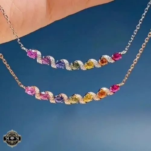 Dây chuyền đá quý rainbow 1