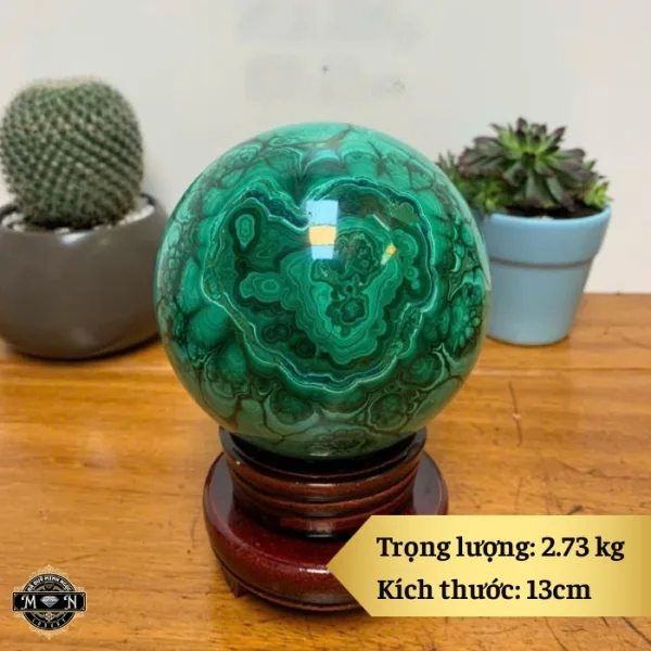 Cầu đá malachite phong thủy