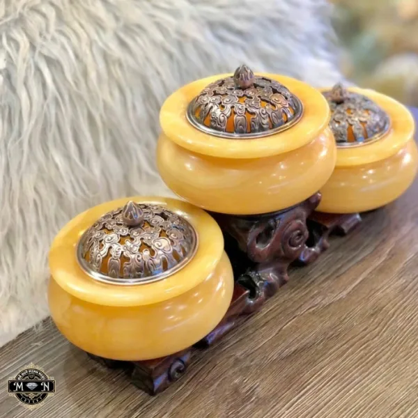 Bộ 3 lư xông trầm đá quý
