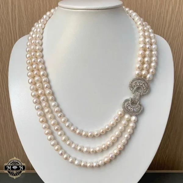Dây chuyền ngọc trai 3 tầng