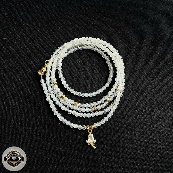 Dây chuyền đá quý charm hoa