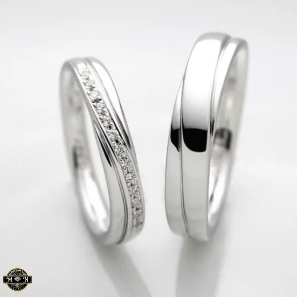 Nhẫn cưới dải sóng hạnh phúc