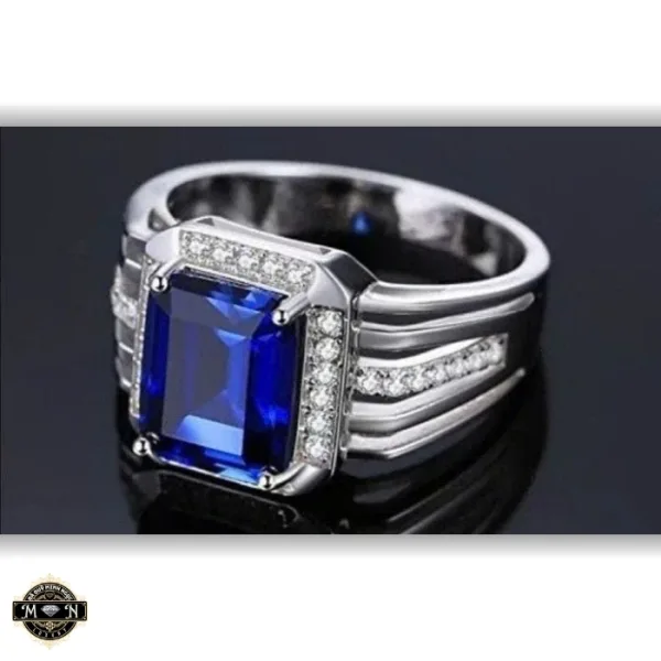 Nhẫn nam sapphire vuông