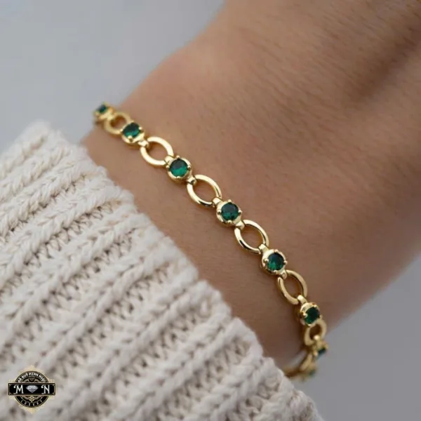 Vòng tay mắt xích Emerald